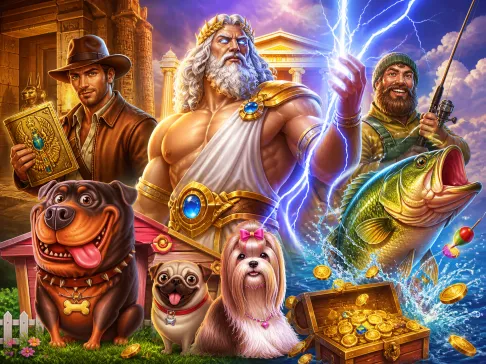 Fantasy-themed slot game featuring adventurous characters, vibrant colors, and immersive worlds